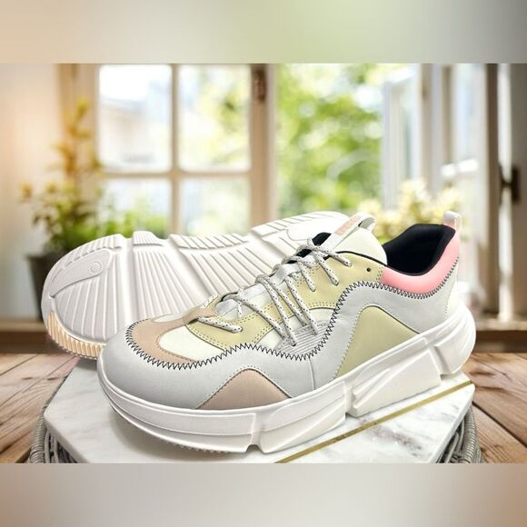 UGG Calle Lace Leather Sneakers shoes size 12 Womens EU 43 - Picture 12 of 16